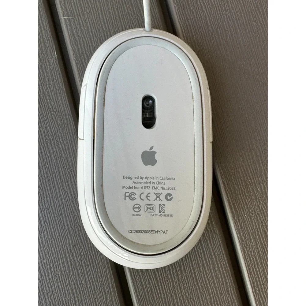 Apple White Aluminum USB Wired Keyboard A1243 and Apple Mouse A1152 Tested AF